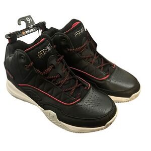AND1 Streetball Mens Basketball Shoes Black Red High Top Sneakers Size 9.5 NWT